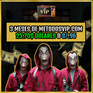 3 Meses: Membresía De MetodosVip.Com